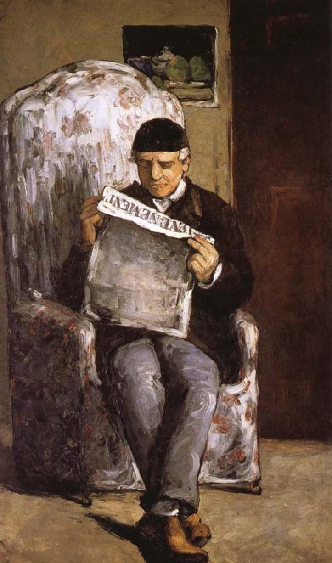 Paul Cezanne in reading the artist's father oil painting image